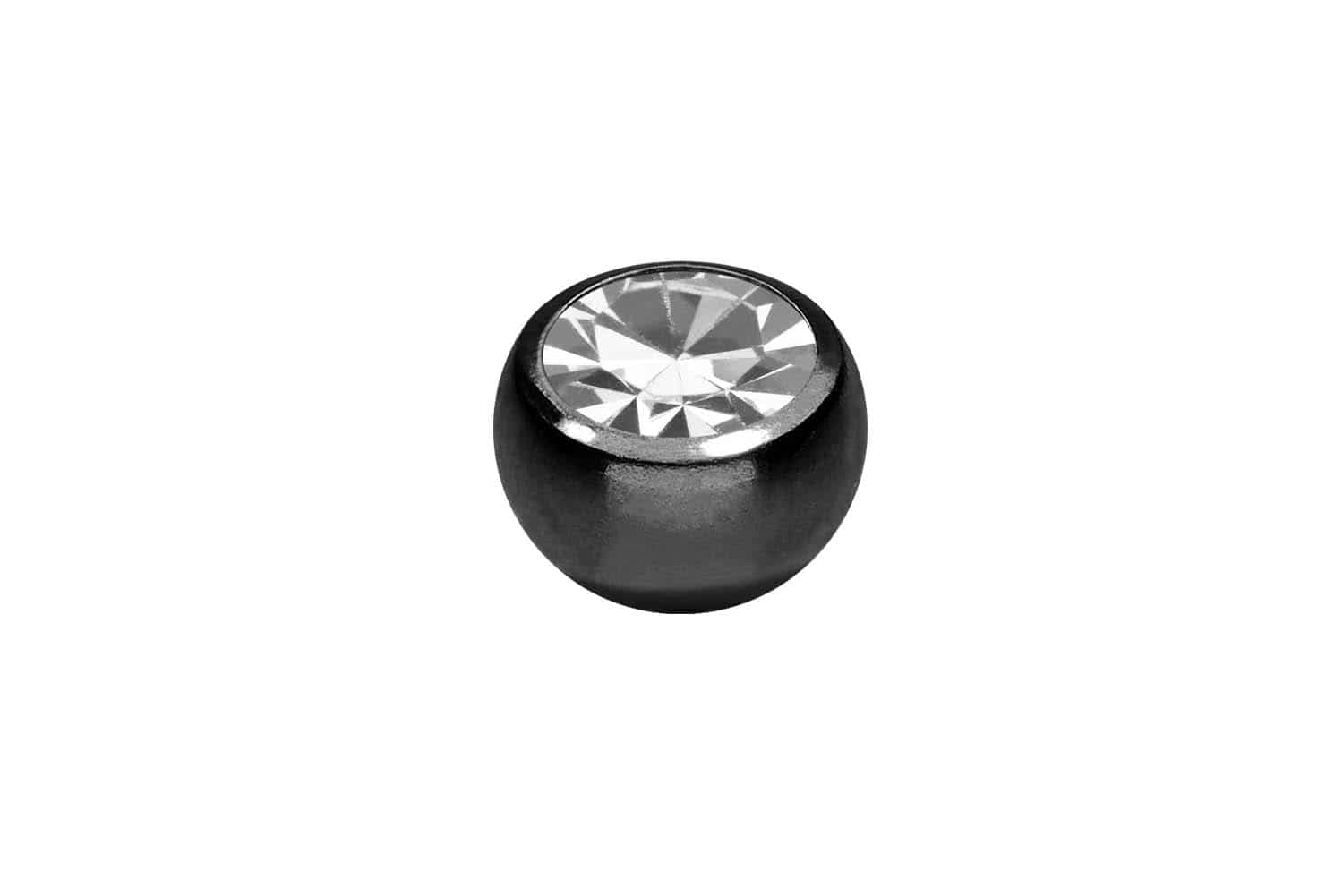 Titan Schraubkugel KRISTALL von Piercingline